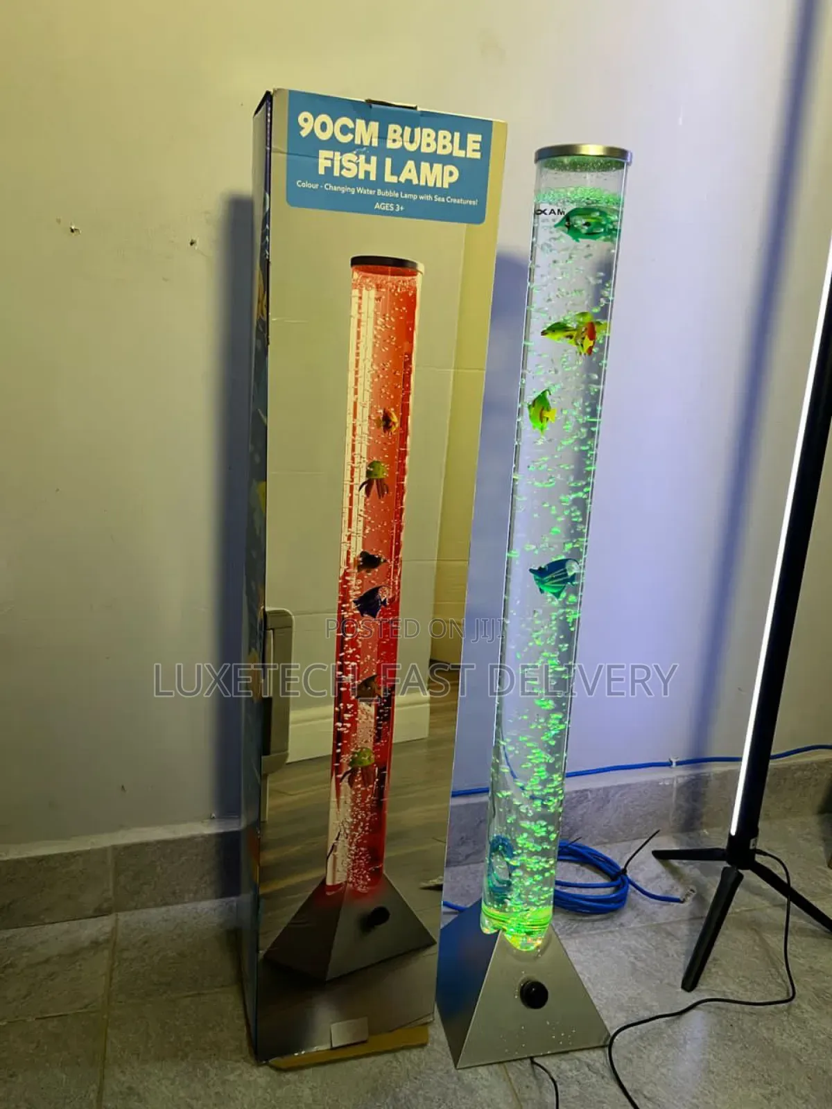 90cm Colour Changing Water Bubble Fish Lamp