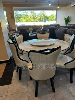 Dinning Set 6 Chairs 1 Round Table (Meza Ya Chakula Watu 6)