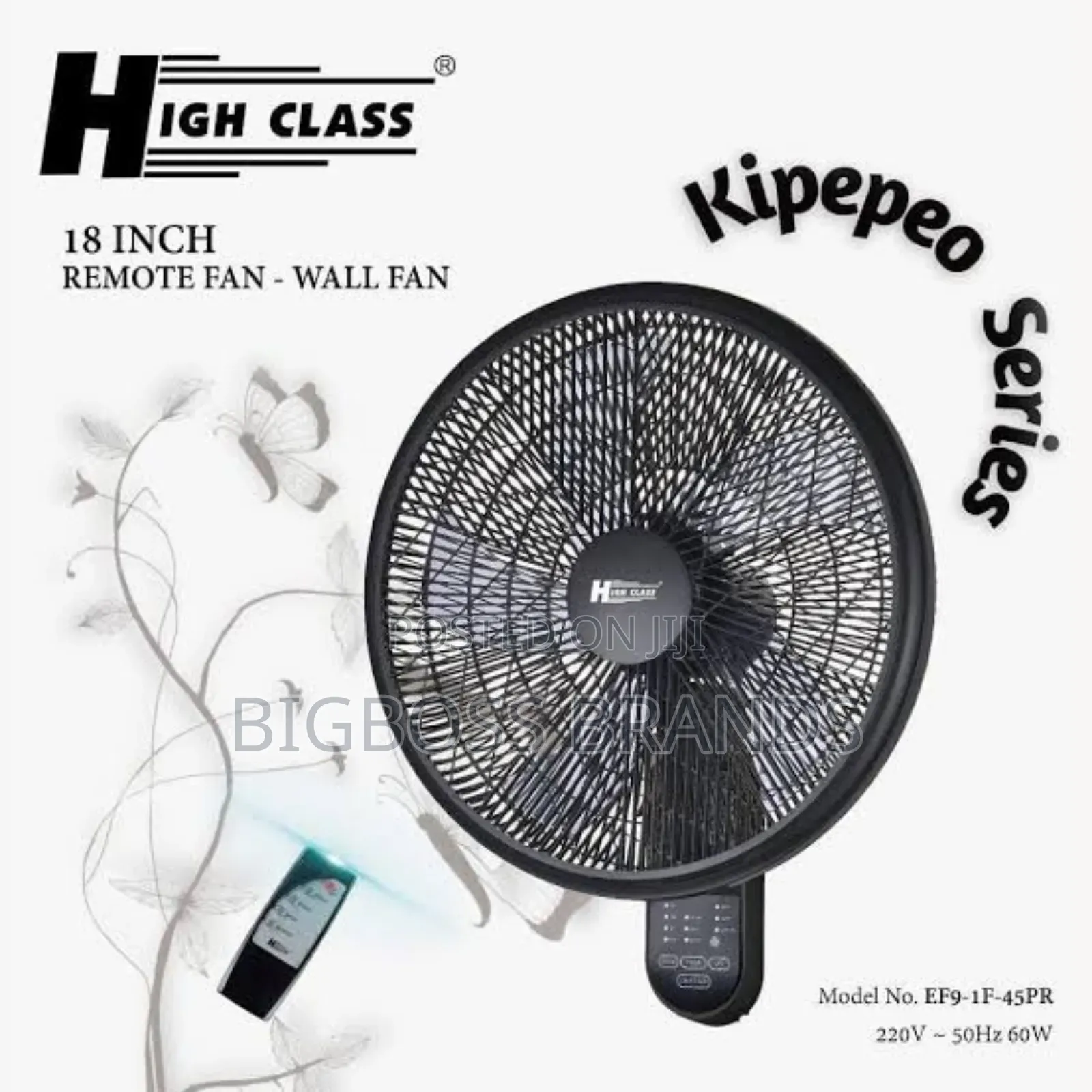 High Class Wall Remote Fan Inch 18