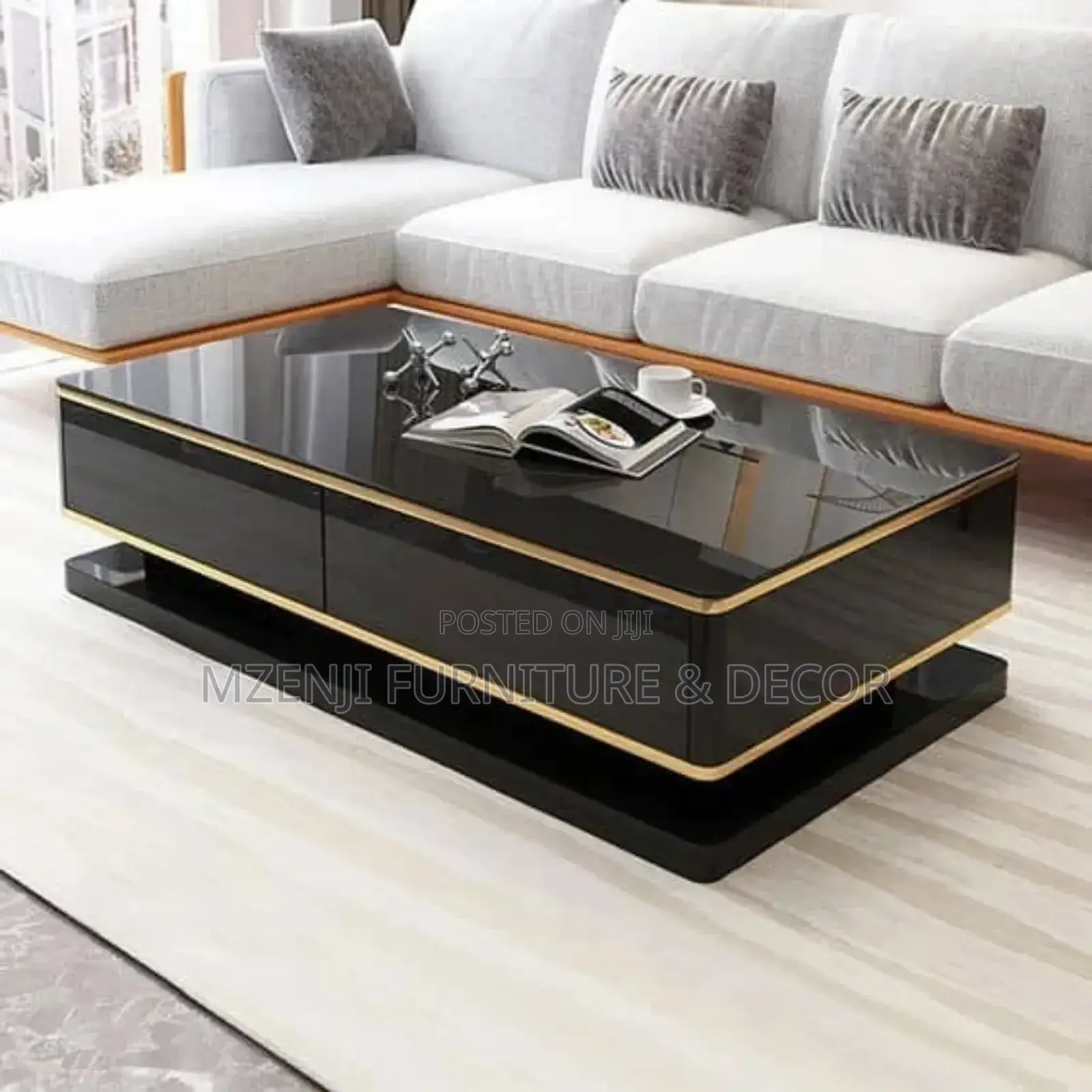 Coffee Table Black Mirrored