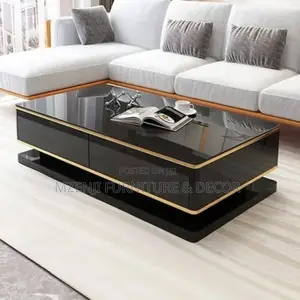 Coffee Table Black Mirrored