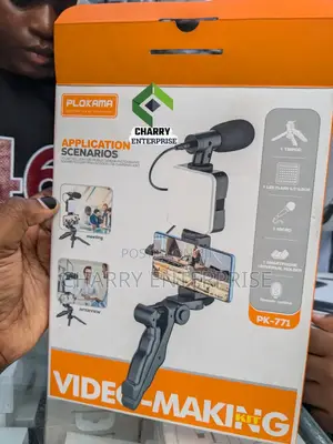 Phone Recording Stand/ Video Making Kit With Mic Led Light