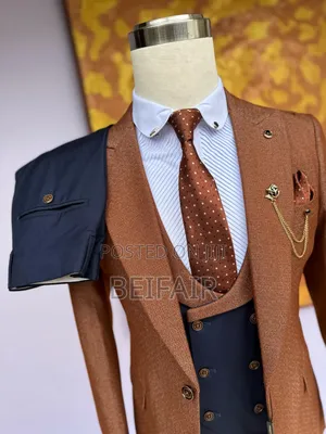 Brown and Black Suit