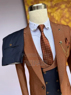 Brown and Black Suit