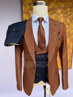 Brown and Black Suit