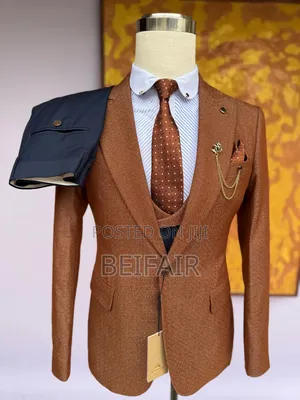 Brown and Black Suit