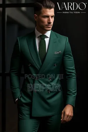 Dark Green Double Breasted Suits
