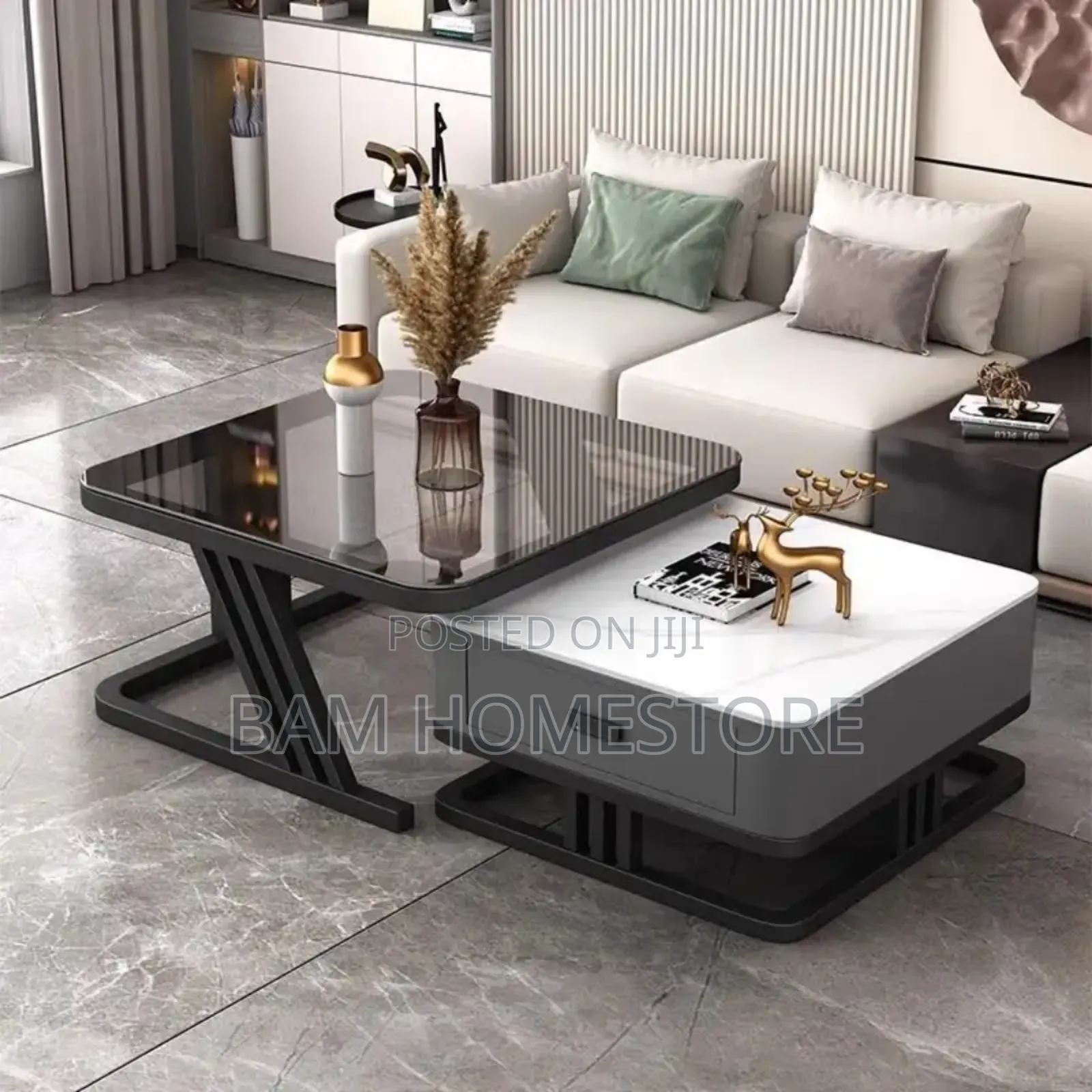 Modern Coffee Table Set 2 in 1 (70+60cm)