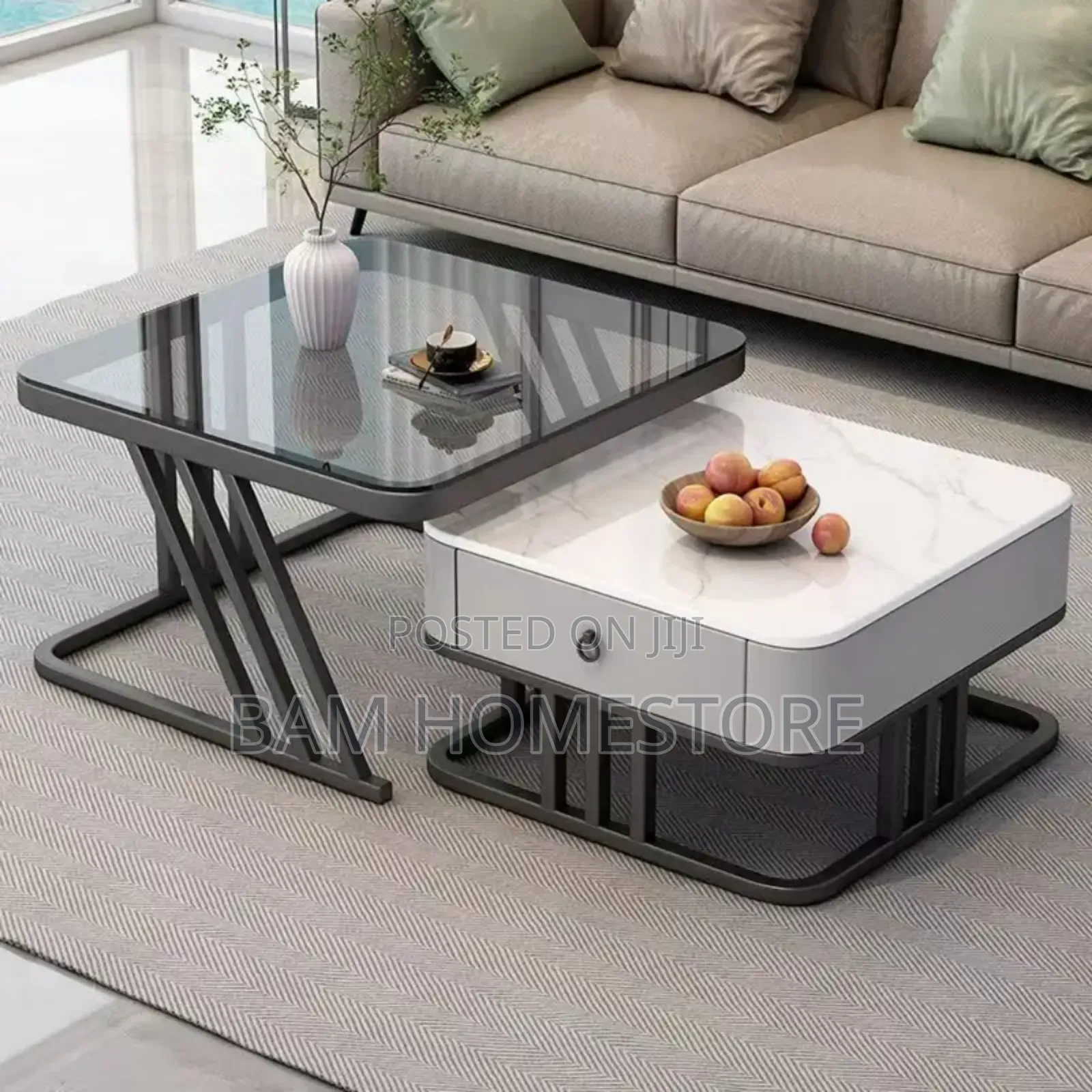Modern Coffee Table Set 2 in 1 (70+60cm)