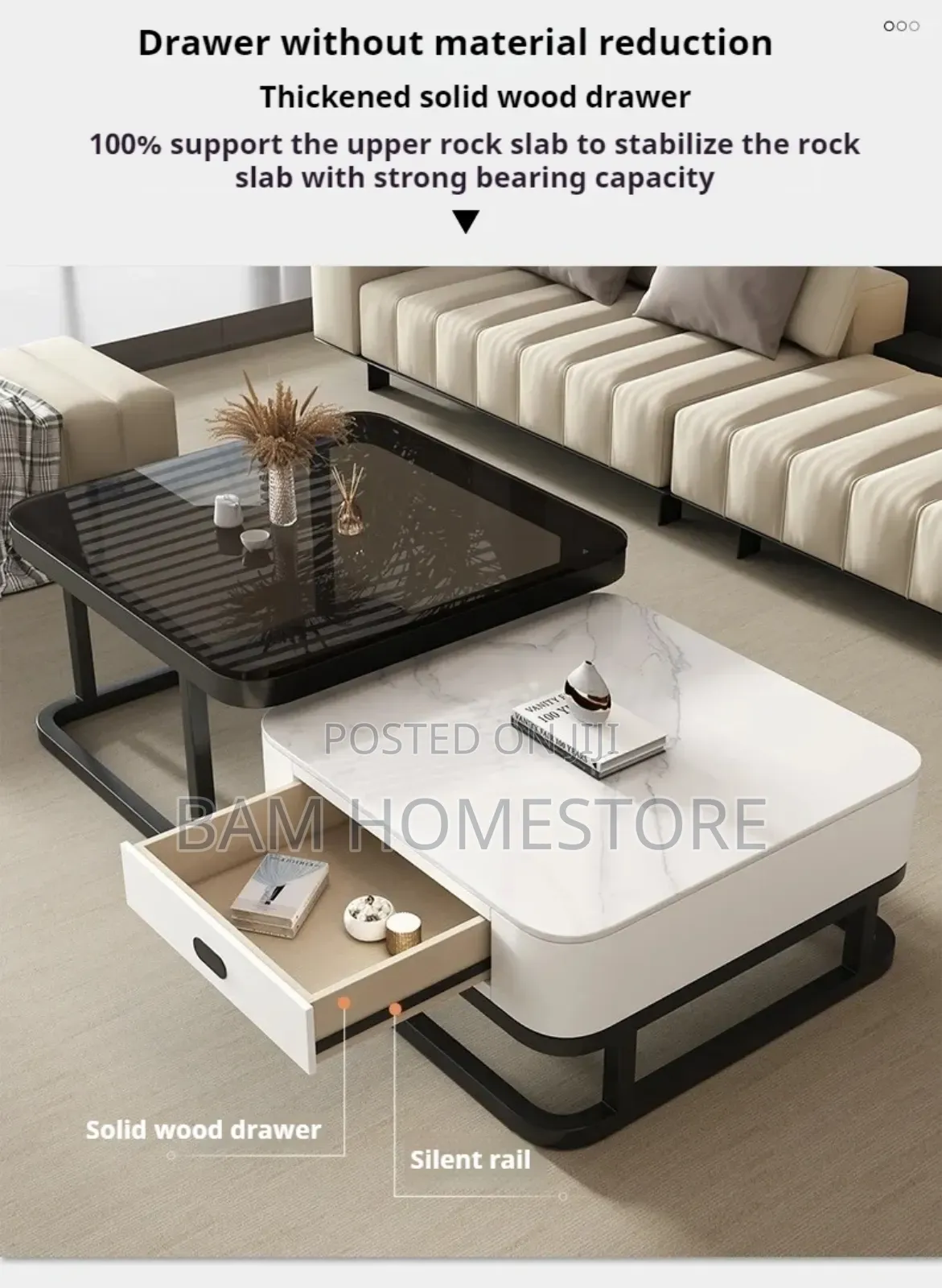 Coffee Table With the Storage Drawer