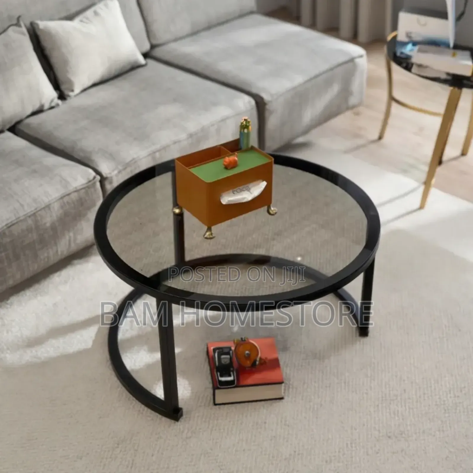 Classic Round Coffee Table 2 in 1 With Storage Drawer