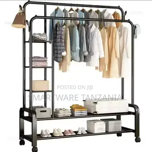 Clothes Rail Clothes Rail on Wheels Metal Coat, Hats Rack