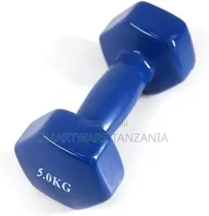 Dumbbell Rubber Coated Cast Iron Hexagonal Dumbbells 5 Kg*2