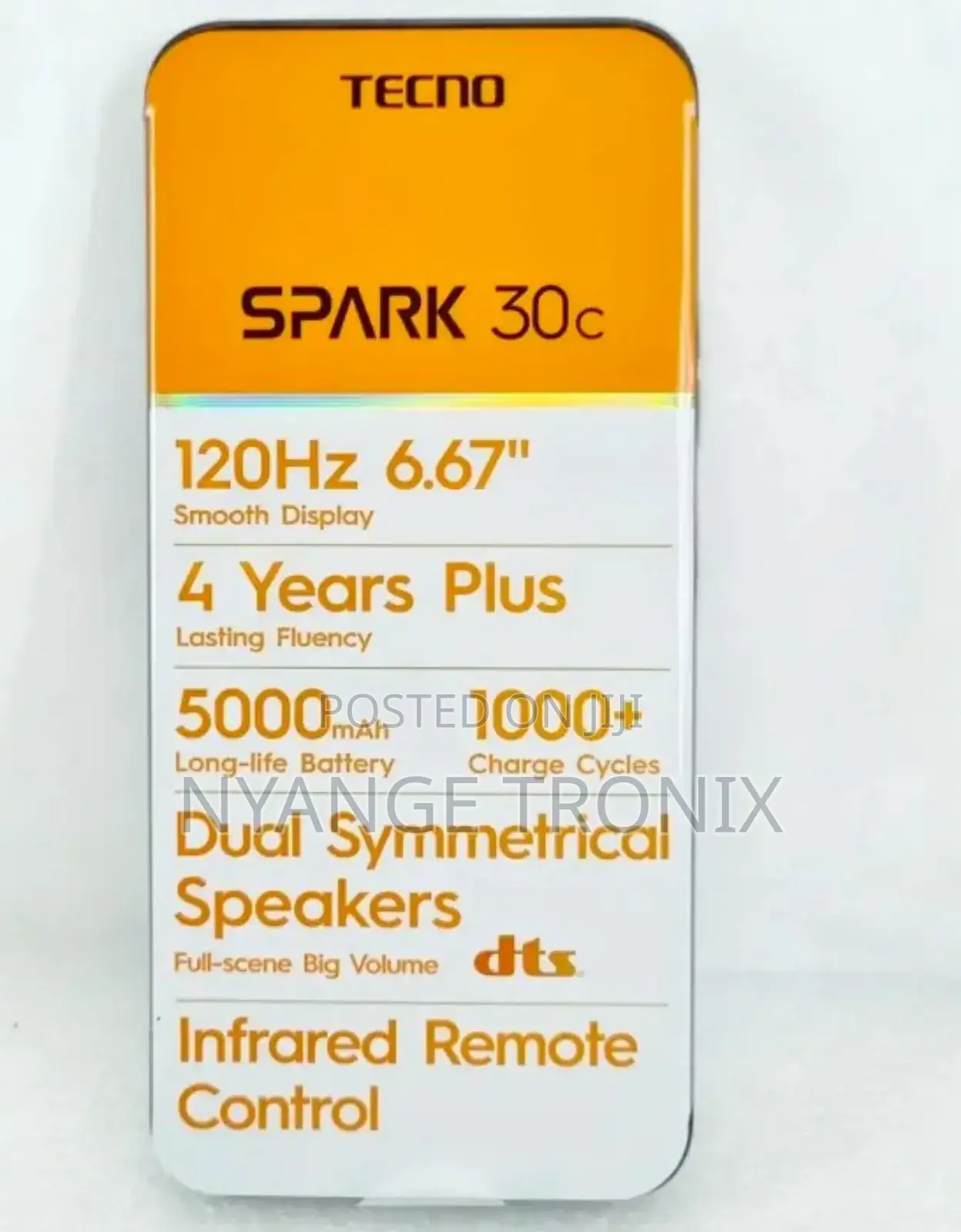 New Tecno Spark 30C 128 GB Black