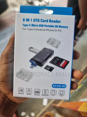 6 in 1 Otg Card Reader Type-C Micro Usb Portable Sd Memory
