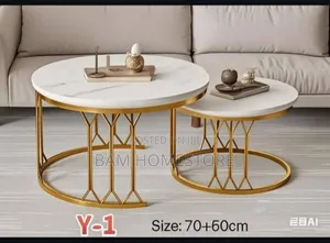 Classic Coffee Table (Marble Glass)2 in 1