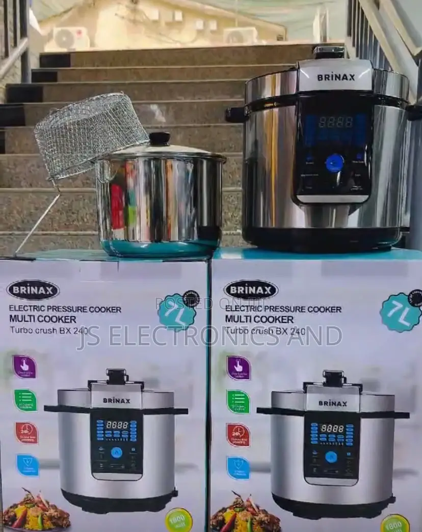 Brinax Pressure Cooker 7liter Sufuria 2 Ya Kisasa Original