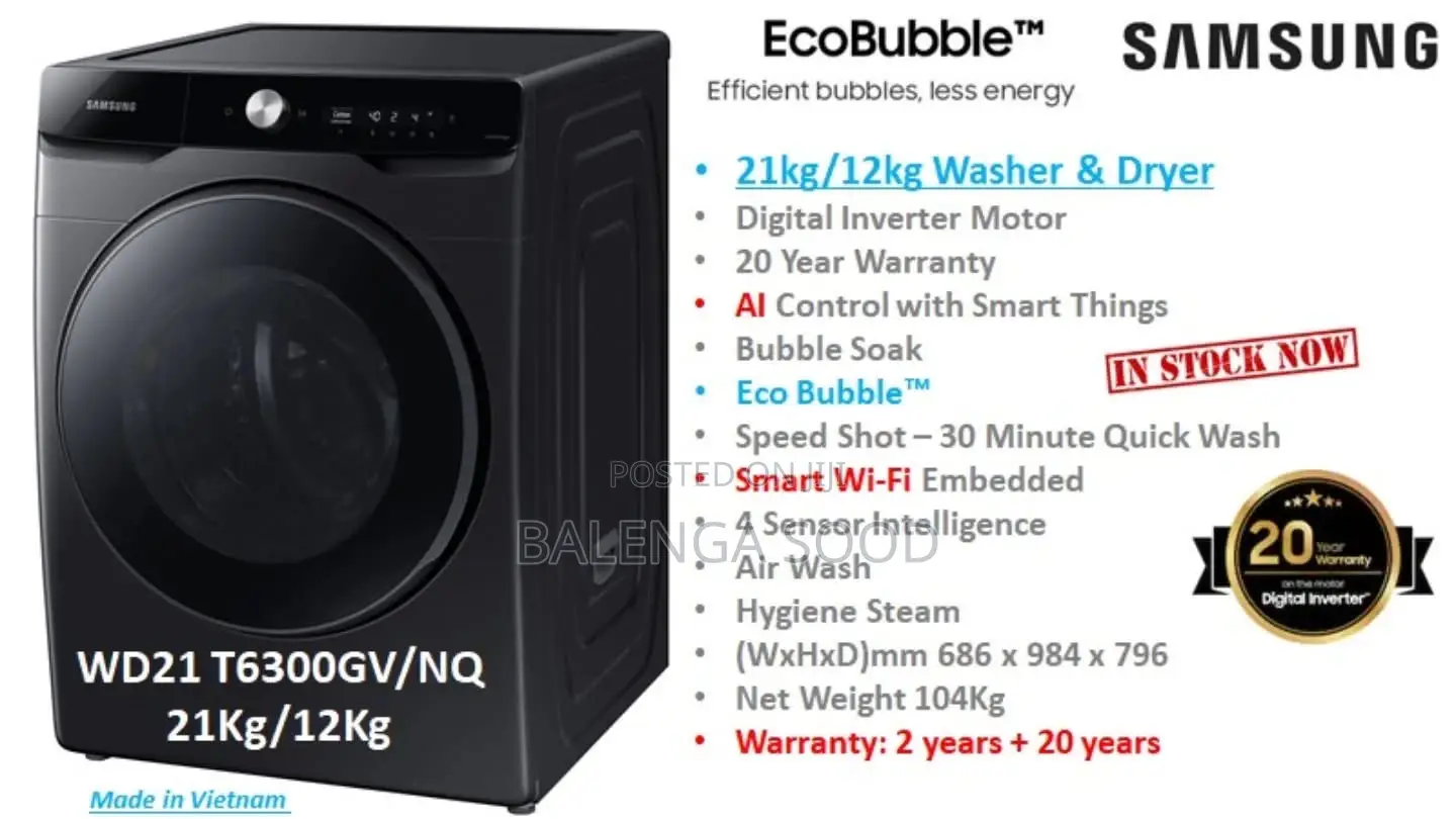 Samsung Automatic Front Load Automatic( 21 Kg)
