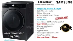 Samsung Automatic Front Load Automatic( 21 Kg)