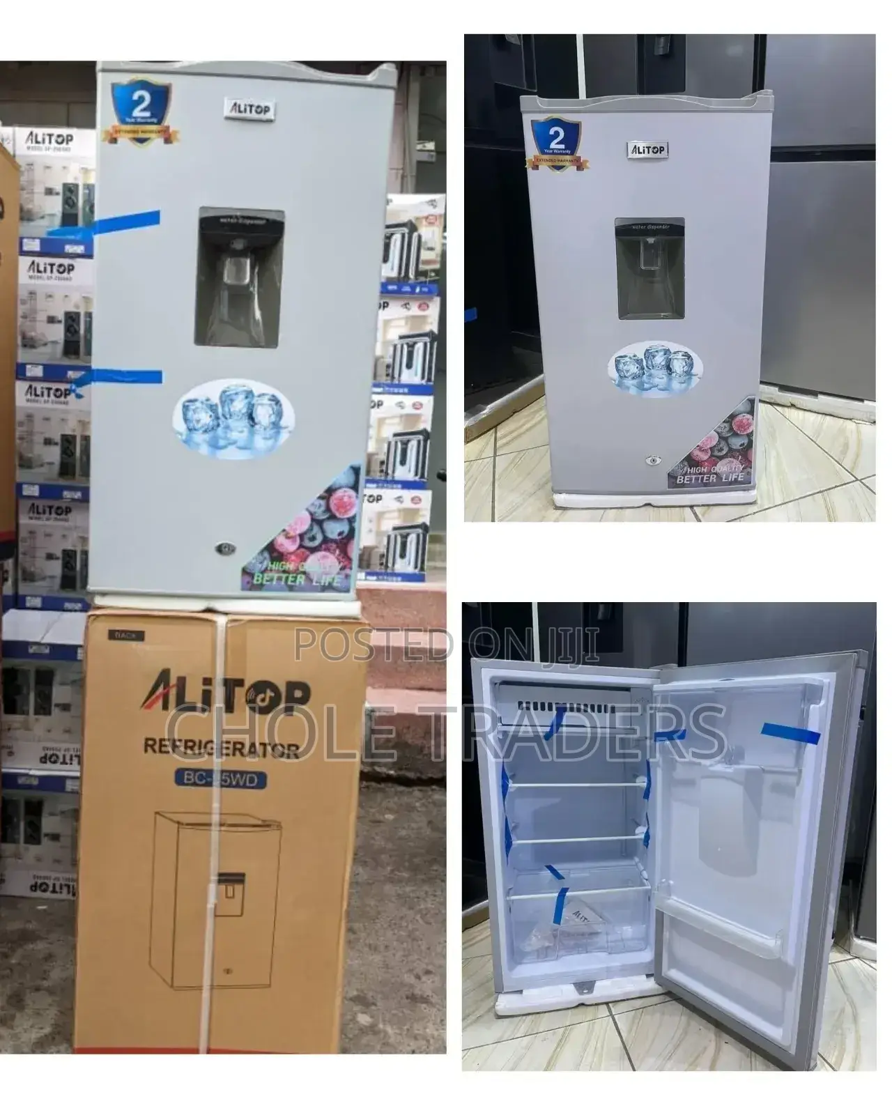 95l Alitop Single-Door Refrigerator With Water Dispenser