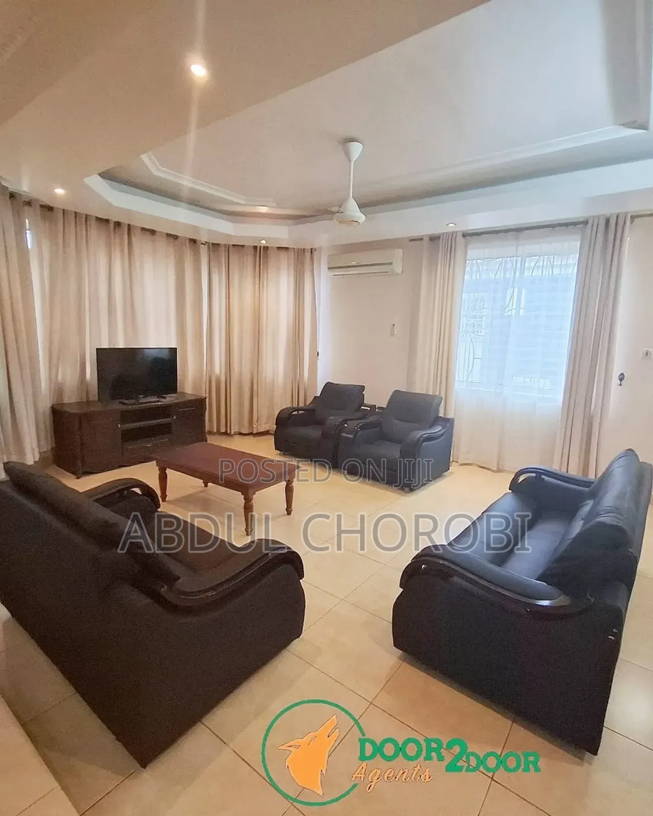 Furnished 3bdrm Villa in Mikocheni for rent