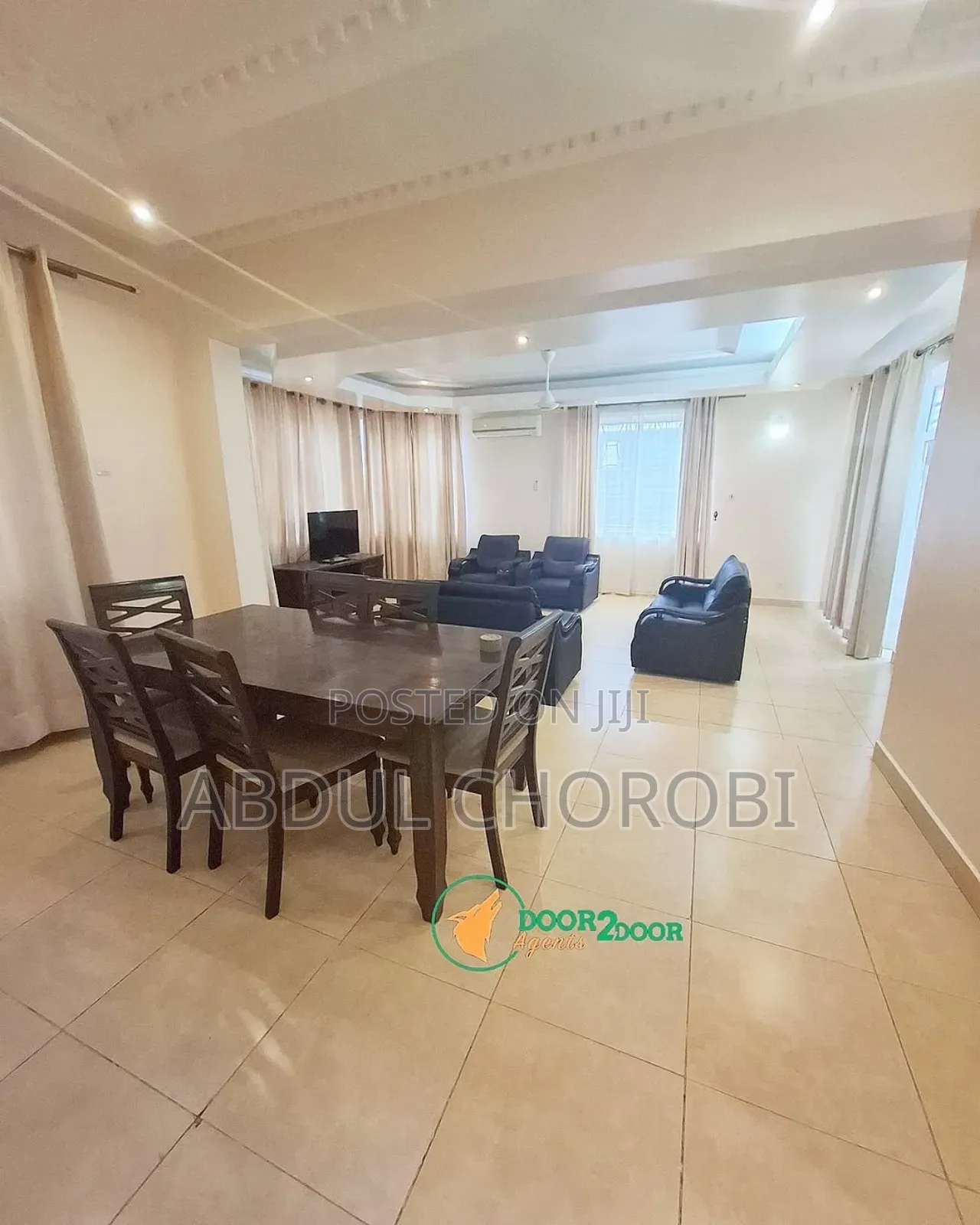 Furnished 3bdrm Villa in Mikocheni for rent