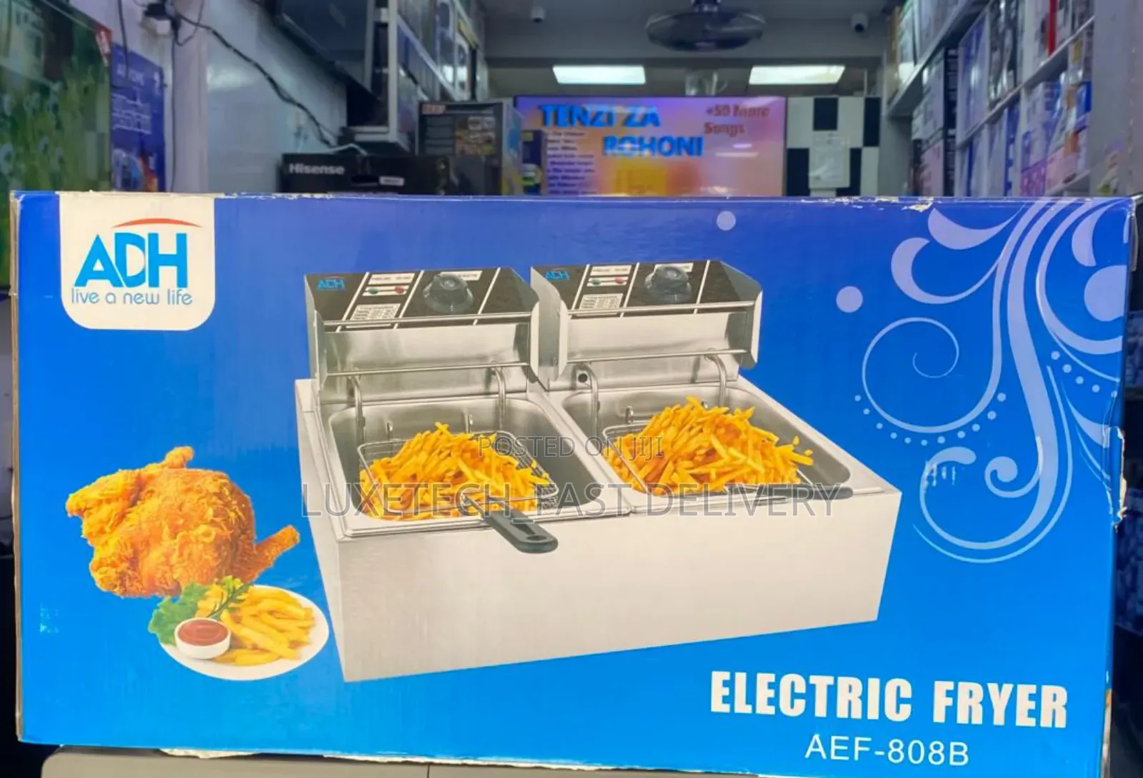 Adh Deep Fryer 12l for Commercial or Home Use