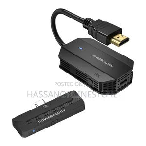Powerology Wireless Hdmi Type-C Adapter Audio Video-Black