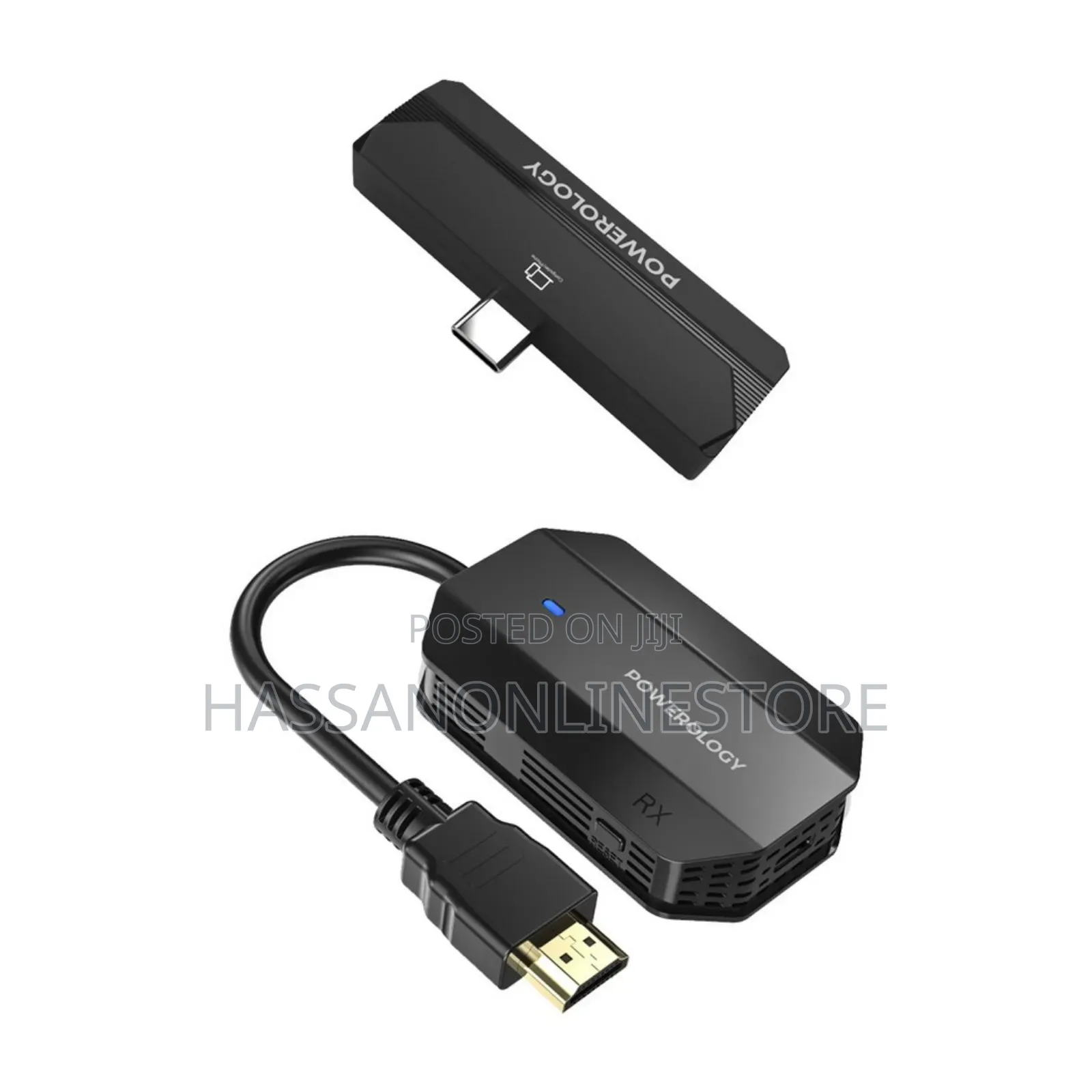 Powerology Wireless Hdmi Type-C Adapter Audio Video-Black