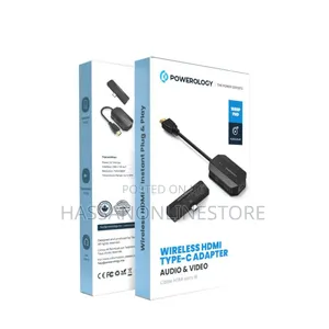 Powerology Wireless Hdmi Type-C Adapter Audio Video-Black