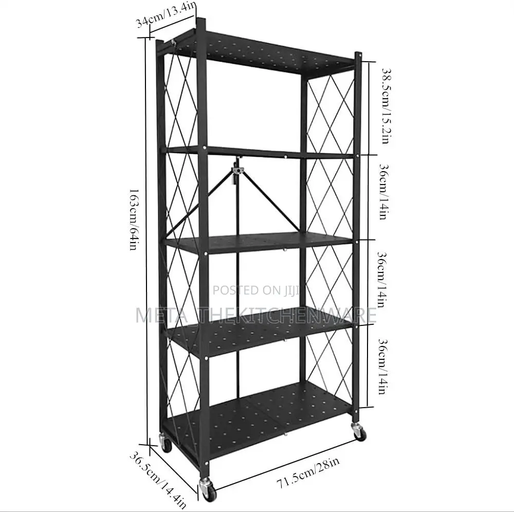 5-Layer Foldable Storage Rack