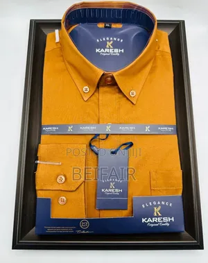 Plain Shirts Down Buttons High Quality
