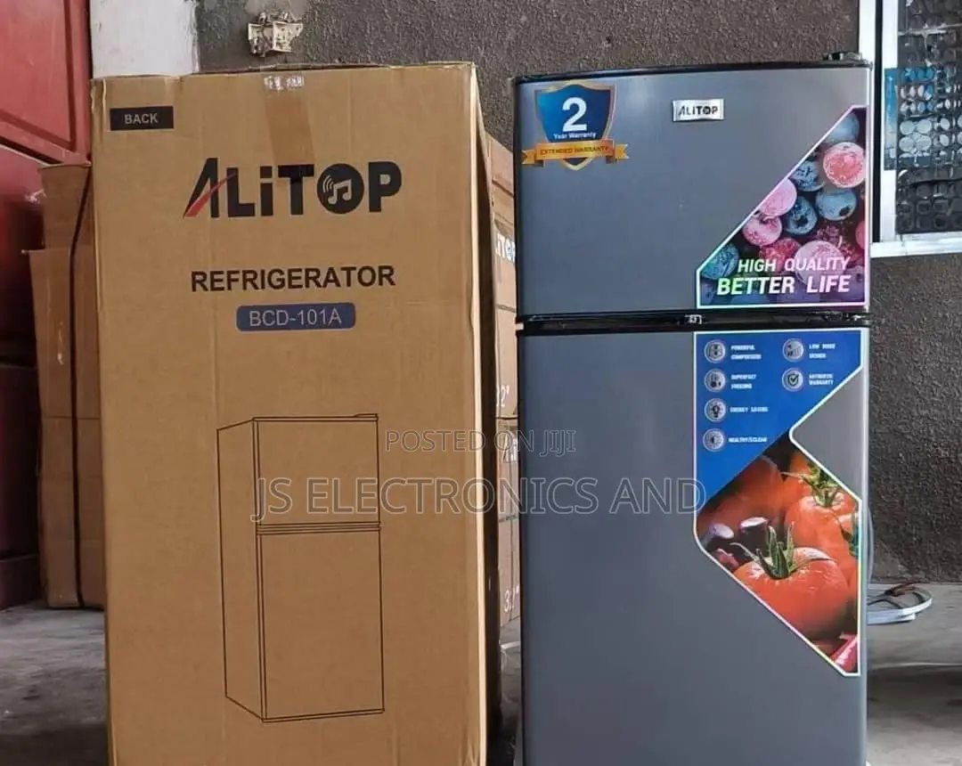 Alitop Fridge Liter 90 Double Door Milango Miwili Ni Imara