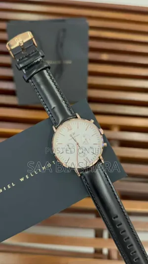 Daniel Wellington Men's Classic Black Gold White