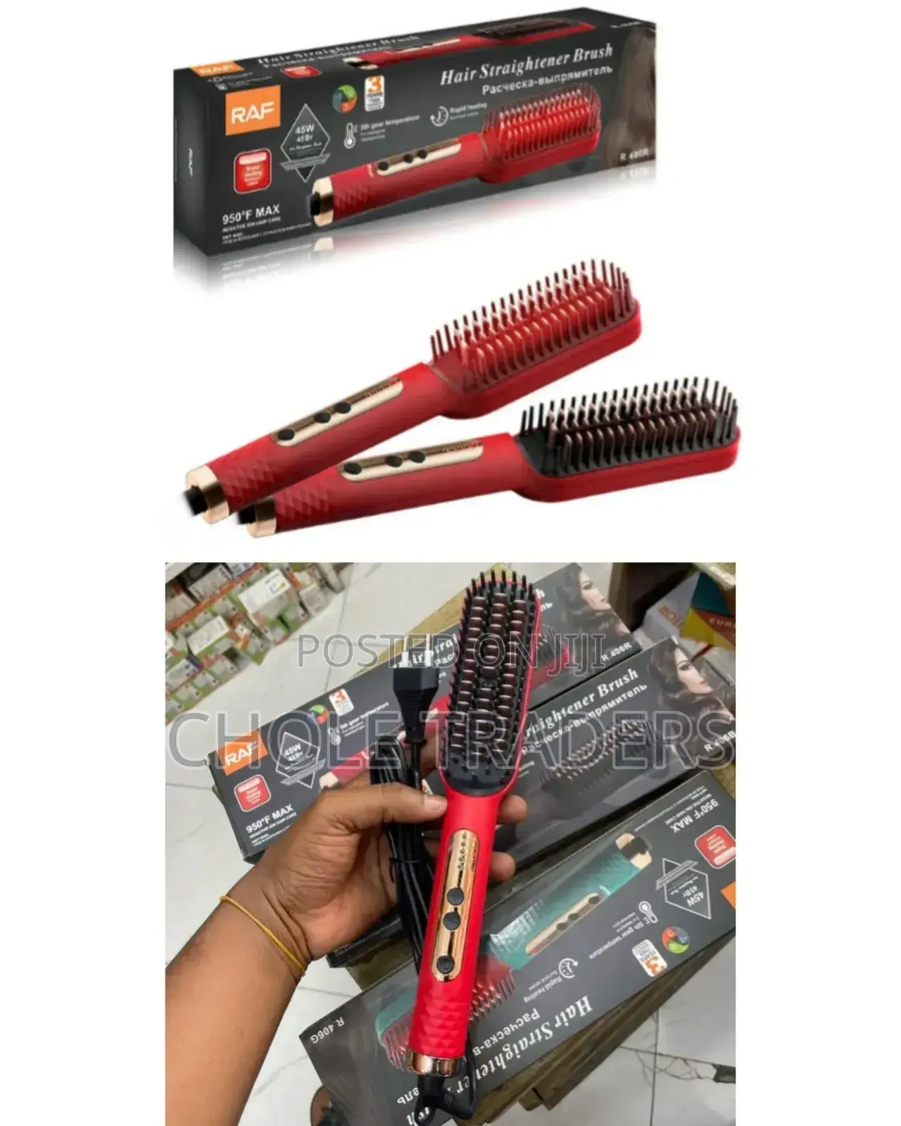 Raf R406r Hair Straightener Brush