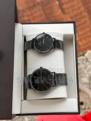 Daniel Wellington Couple Watches Mkeka Full Black