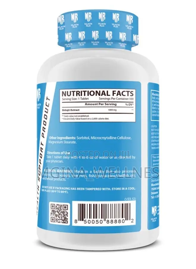 Muscle Rulz Shilajit 1000mg 100 Tablets