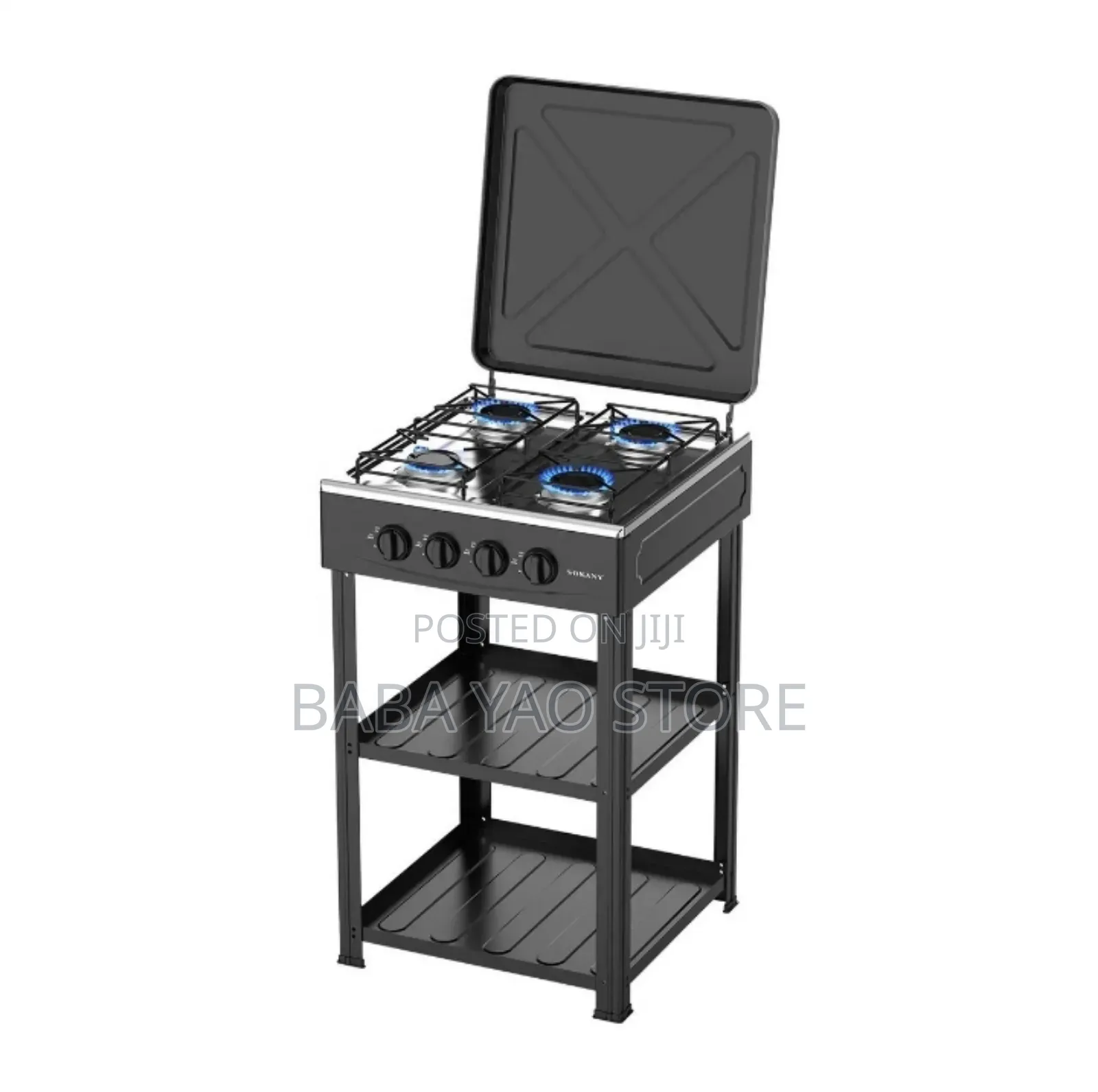Sokany Commercial/Household Stove With Frame (Stand) 4plates
