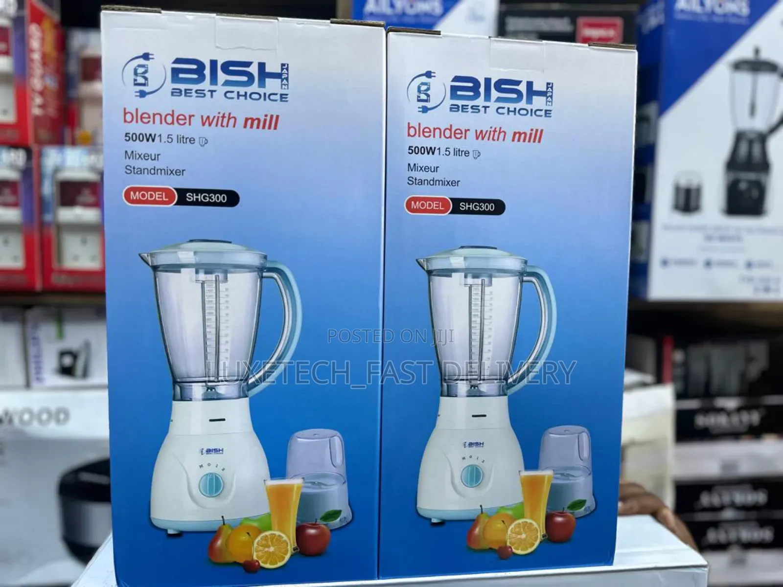 Bish 1.5l Electric Blender 2 in 1