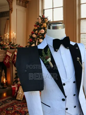 Brand New Black and White Suit