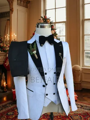 Brand New Black and White Suit
