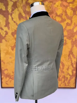 Tan and Black Taxedo Suit