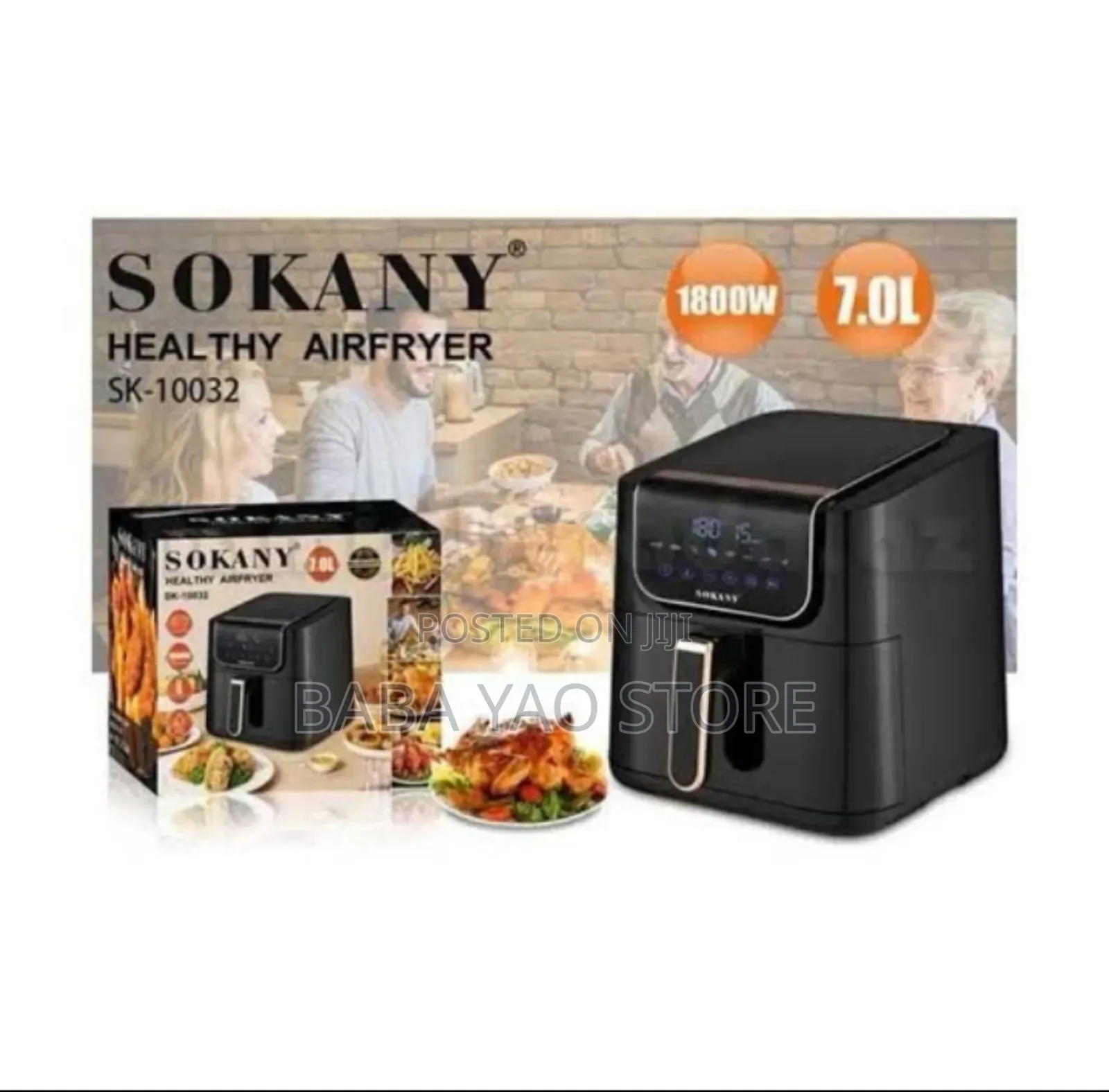Sk-10032 Digital Smart Cookware Oil Free Healthy Airfryer 7l