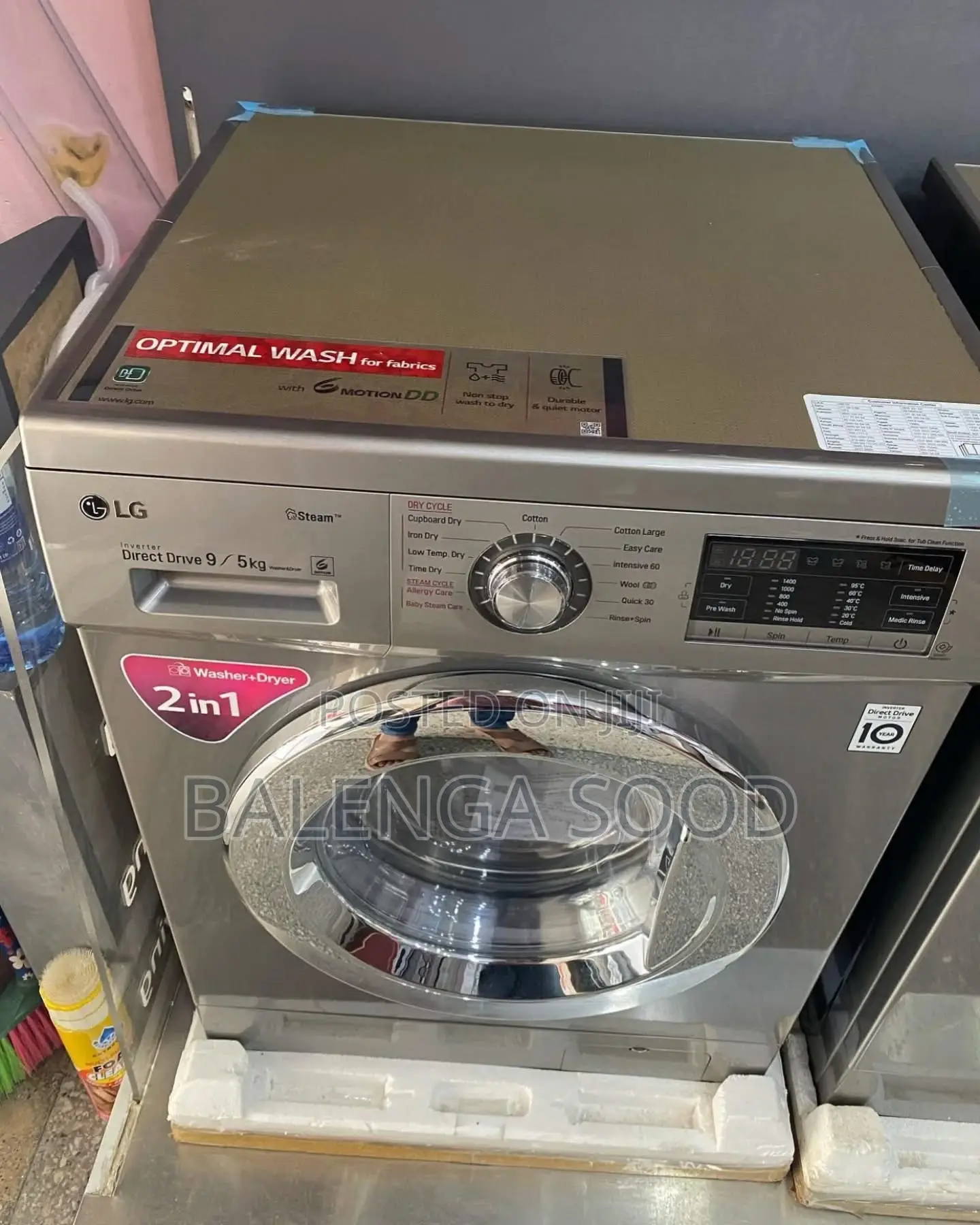 Lg Front Load Automatic Washer( 9kg) and Dry 5kg