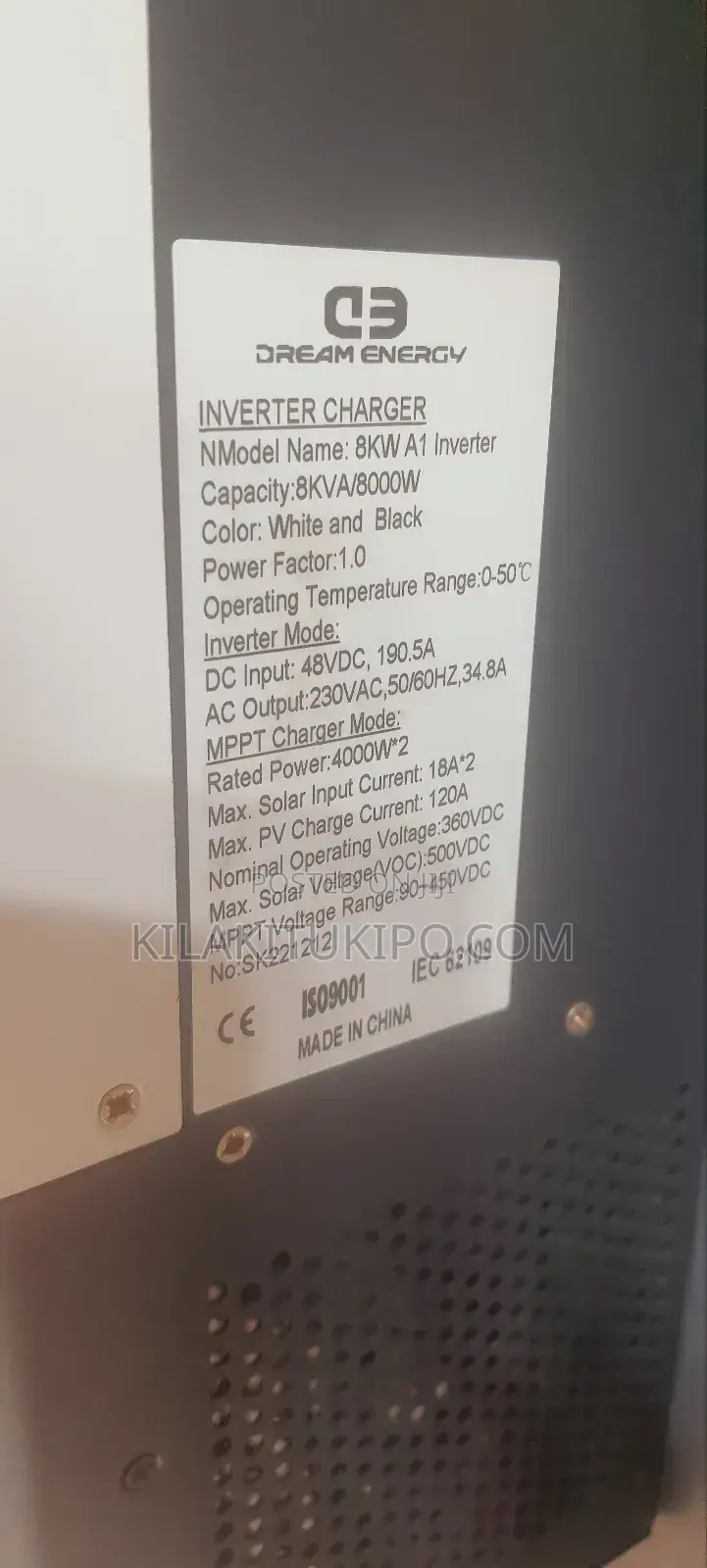 Dream Energy Battery 100ah 8kva Inverter Charger