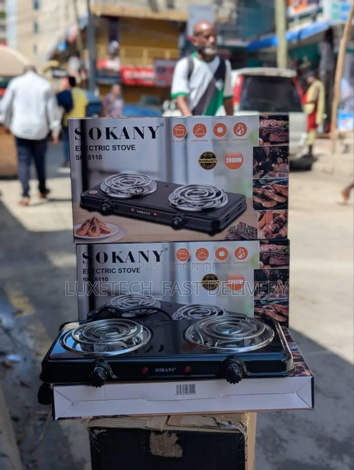 Sokany Electric Stove With Two Coiled Plates