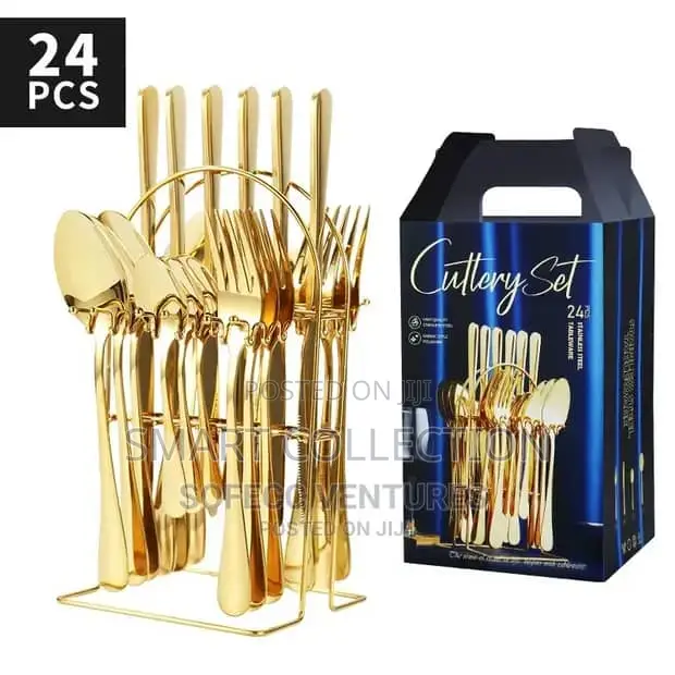 24 PCS Spoon Set (Gold)