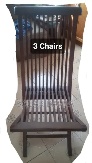 Wooden Mninga Foldable Chairs - 3 PCS