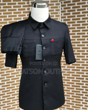 Kaunda Suti Za Long and Short Sleeve Za Kijivu Na Nyeusi
