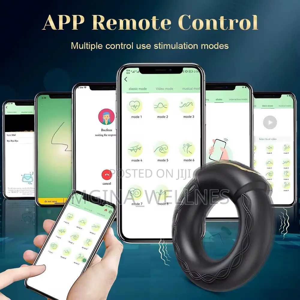 Vibrating Cock Ring, 9 Vibrations With Heating Penis Feature